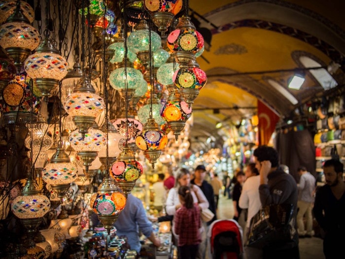 magnifiques lampes au grand bazar d'Istanbul