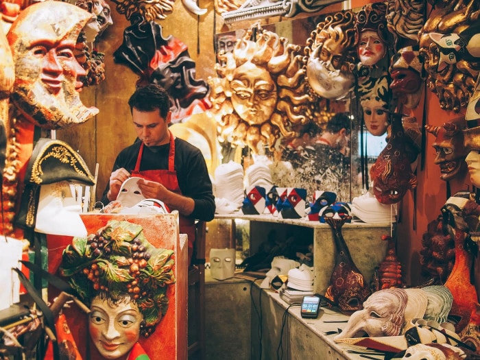 Masque de Carnaval, Visiter Venise, voyage en Italie